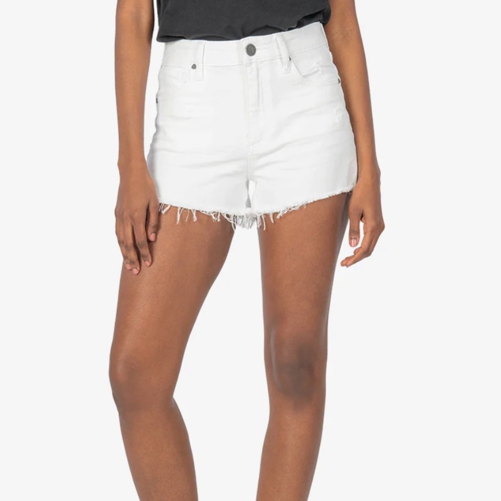 Kut from Kloth Jane High Rise Short (Optic White) Size 16 NWT